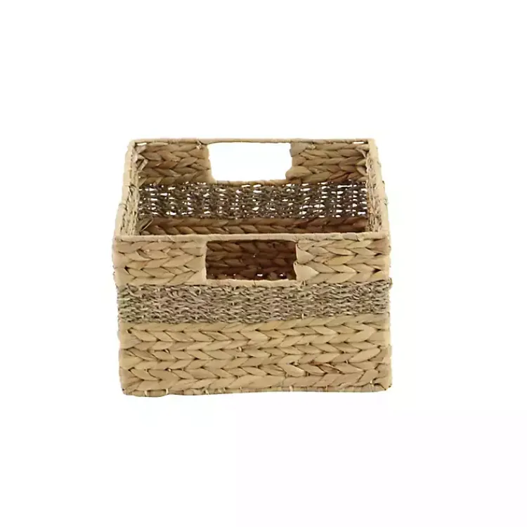 Baskets & Boxes>Kirklands Home Rectangular Baskets with Metal Handles, Set of 4 Brown