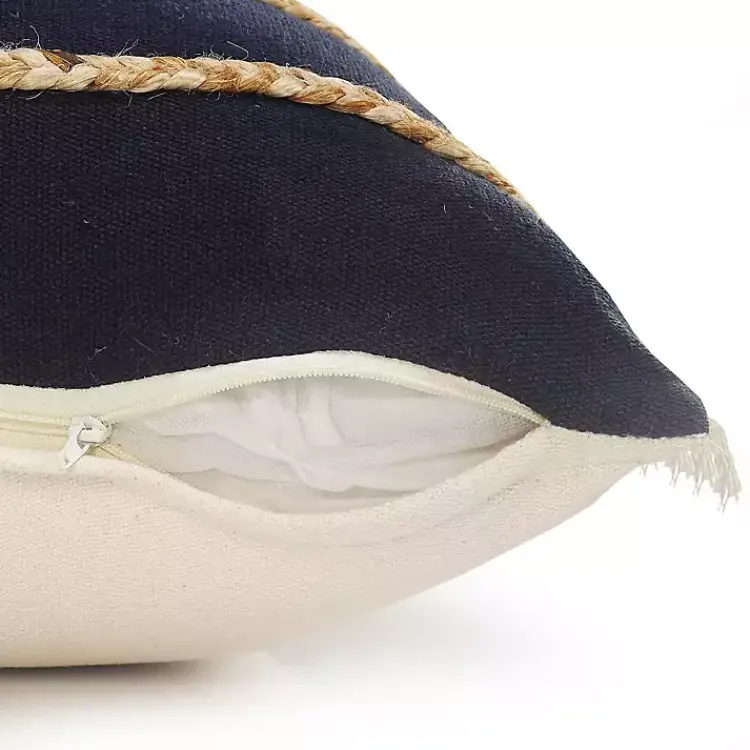 Pillows>Kirklands Home Red & Navy Nautical Rope Throw Pillow, 24x24