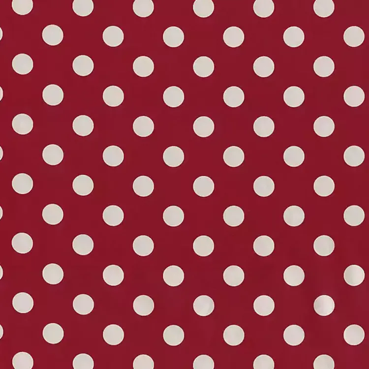 Kirklands Home Red & White Polka Dot Tufted Square Cushion Set