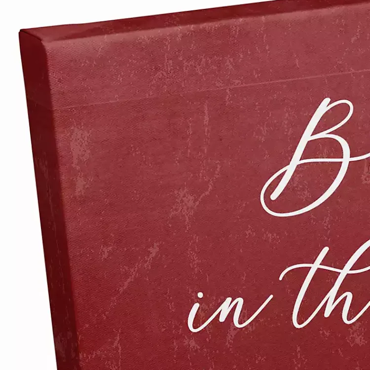 Christmas Art & Wall Decor>Kirklands Home Red Believe Magic of Christmas Canvas Wall Plaque