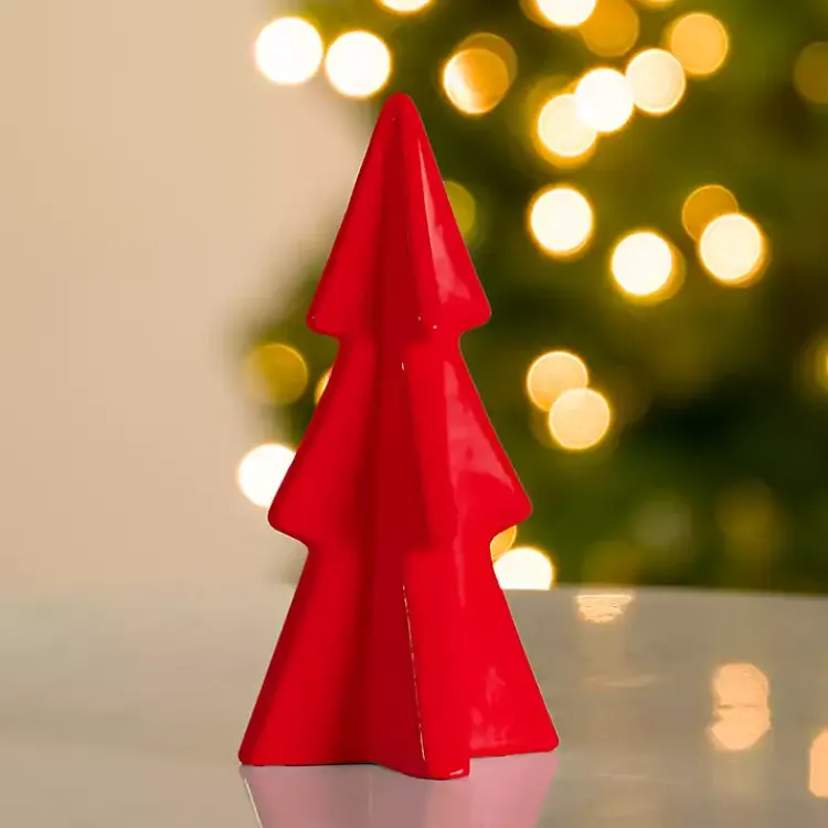 Christmas Decorations>Kirklands Home Ceramic Christmas Tree, 15 in. Red