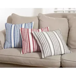 Pillows>Kirklands Home Red Coastal Stripe Pillow