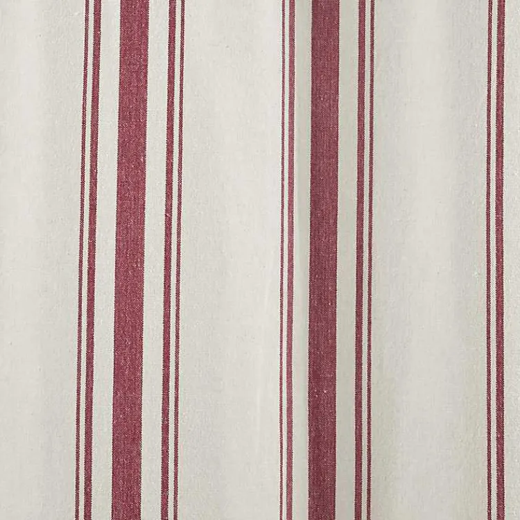 Kirklands Home Red Farmhouse Stripe Curtain Panels, Set of 2 Best