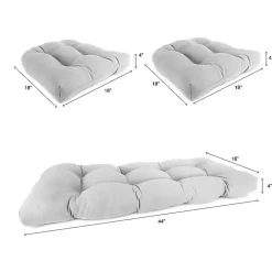Kirklands Home French Edge 3-pc. Outdoor Wicker Cushion Set Red Discount