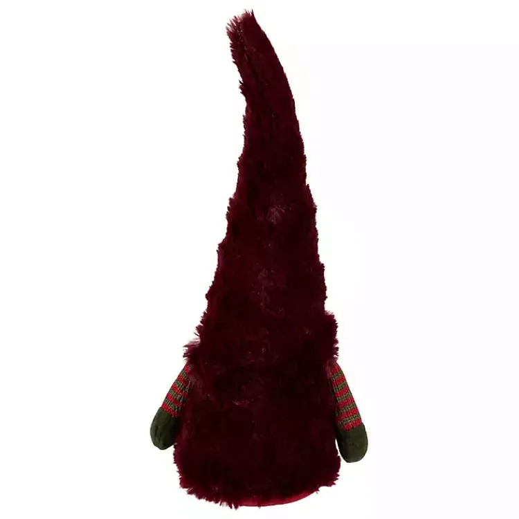 Christmas Decorations>Kirklands Home Gnome with LED Snowflake Red