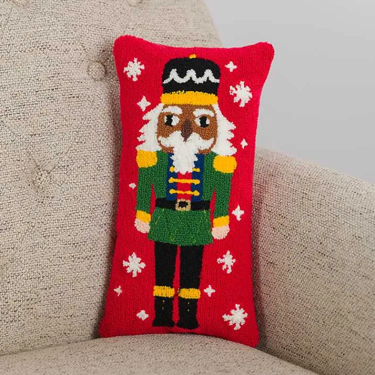 Pillows>Kirklands Home Red Jolly Nutcracker Mini Pillow