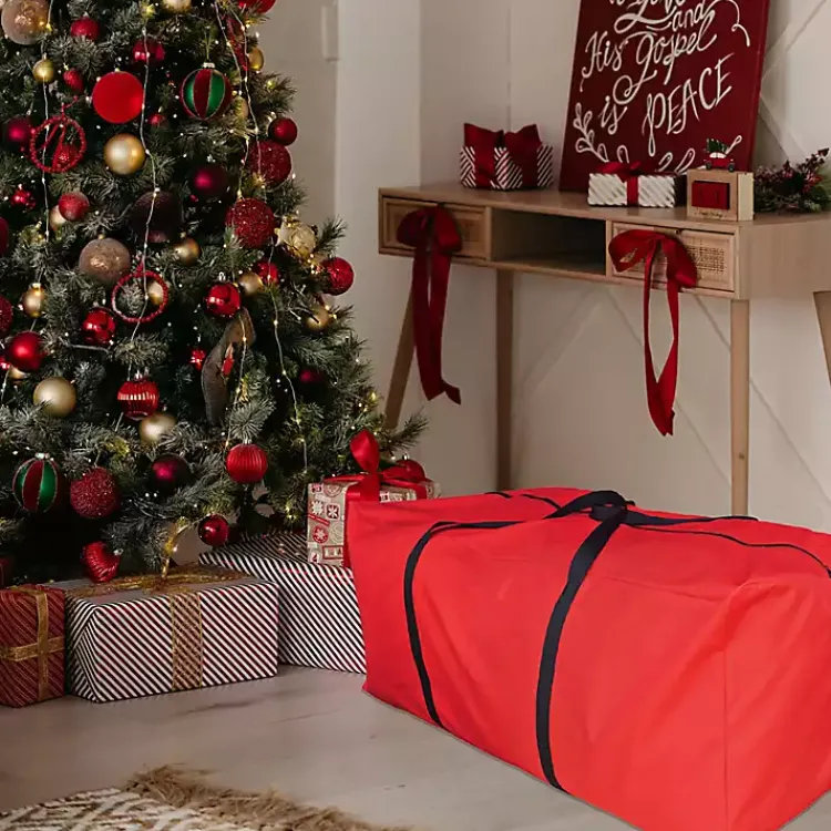 Seasonal Storage>Kirklands Home Multipurpose Christmas Storage Bag Red