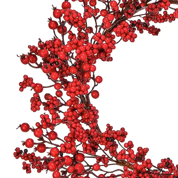 Christmas Wreaths>Kirklands Home New England Berry Wreath Red