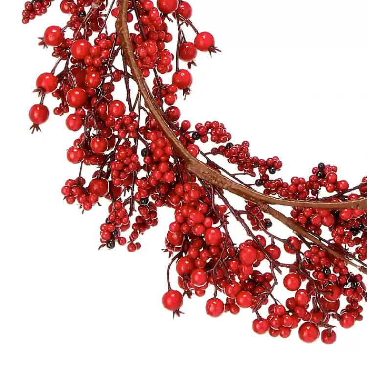 Christmas Wreaths>Kirklands Home New England Berry Wreath Red
