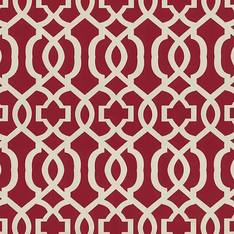 Kirklands Home Red New Geometric Outdoor Chair Cushion