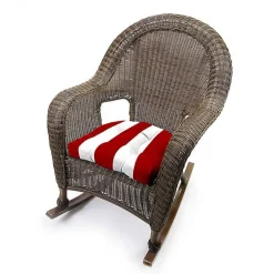 Kirklands Home Red Stripe French 2-pc. Outdoor Wicker Cushion Set Online