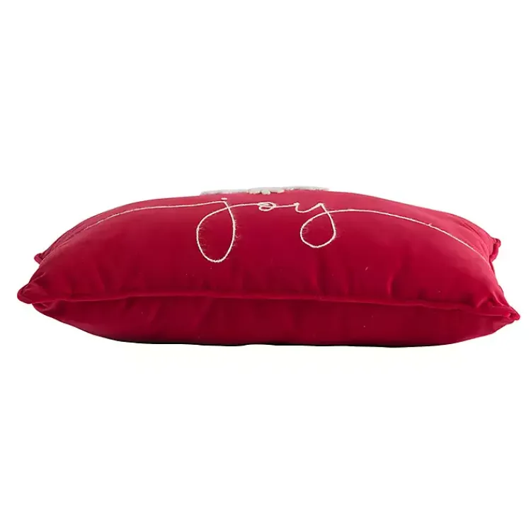 Christmas Pillows>Kirklands Home Red Velvet Joy Snowflake Lumbar Pillow