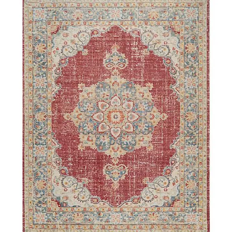 Kirklands Home Vintage Medallion Area Rug, 2x3 Red Sale