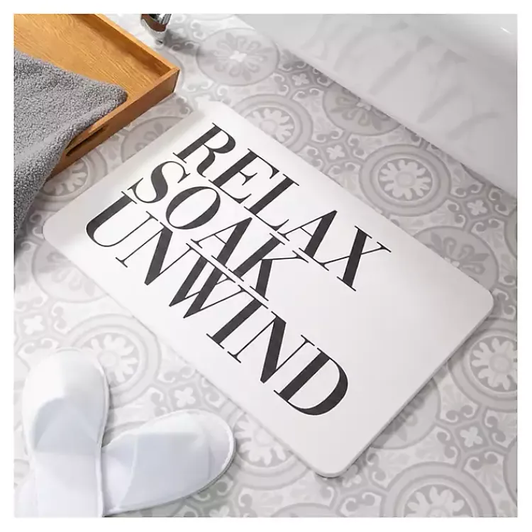Kirklands Home Relax Soak Unwind Stone Bath Mat Discount