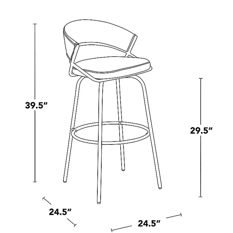 Kirklands Home Remy Swivel Bar Stools, Set of 2 White Hot