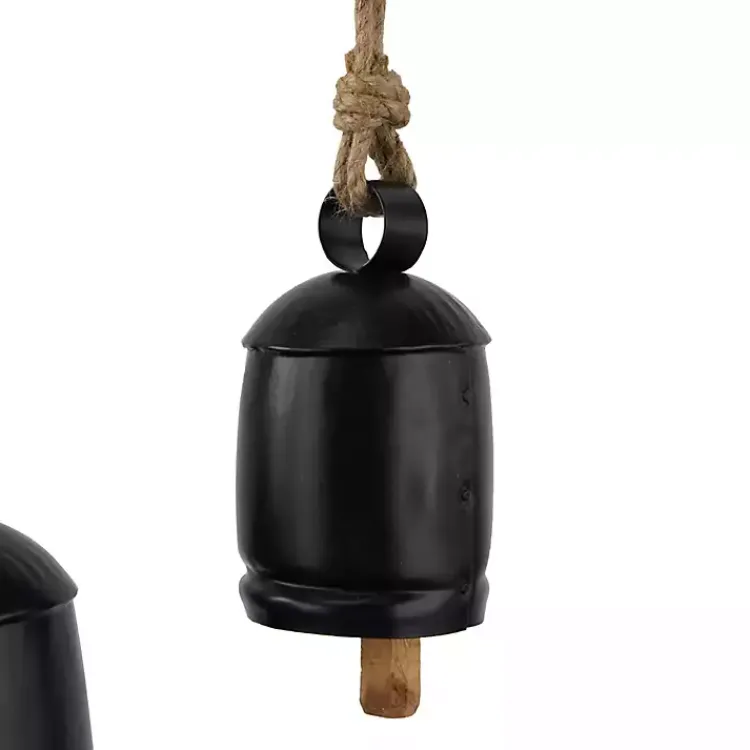 Decorative Accents>Kirklands Home Round Iron Hanging Bells, Set of 3 Black