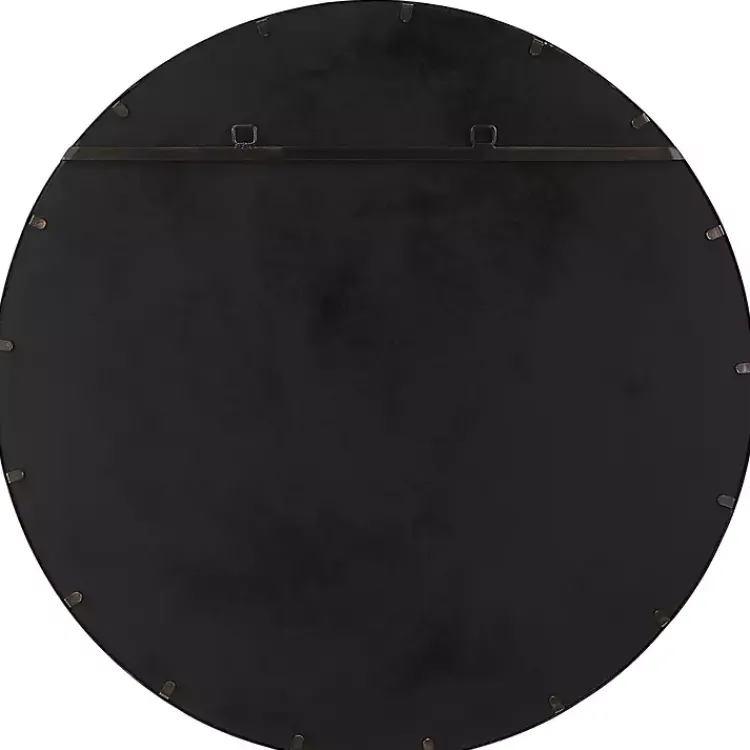 Kirklands Home Round Dark Bronze and Gold Wall Mirror Clearance