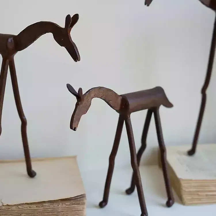 Statues & Figurines>Kirklands Home Rust Forged Iron Horse Figurines, Set of 3 Brown