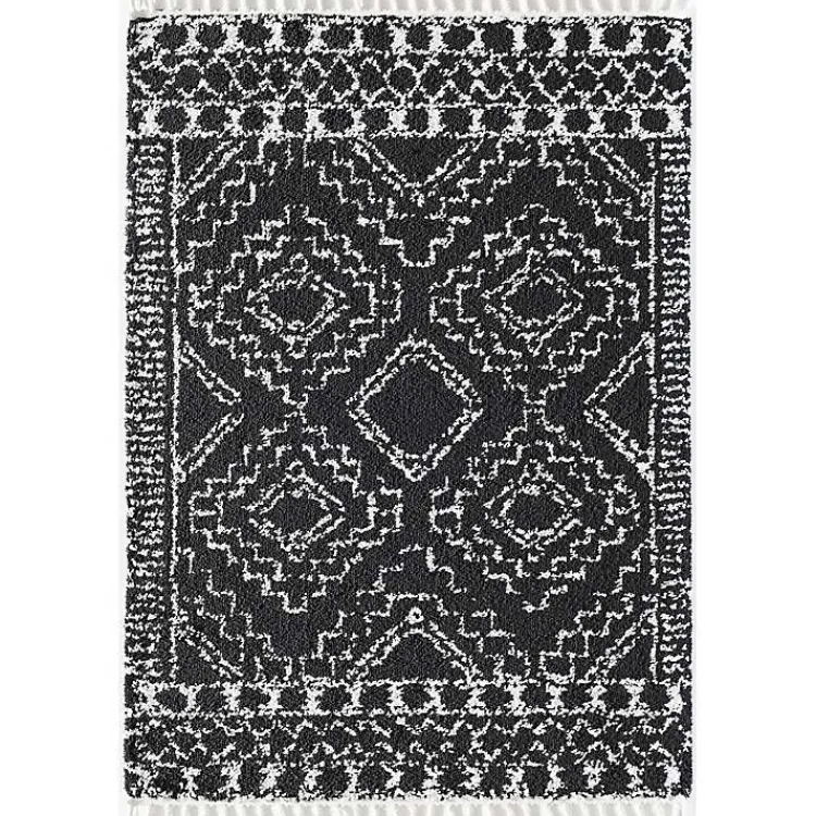 Kirklands Home Sable and White Moon Area Rug, 5x7 Black Online