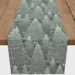 Kirklands Home Sage Forest Winter Twill Table Runner, 90 in. New