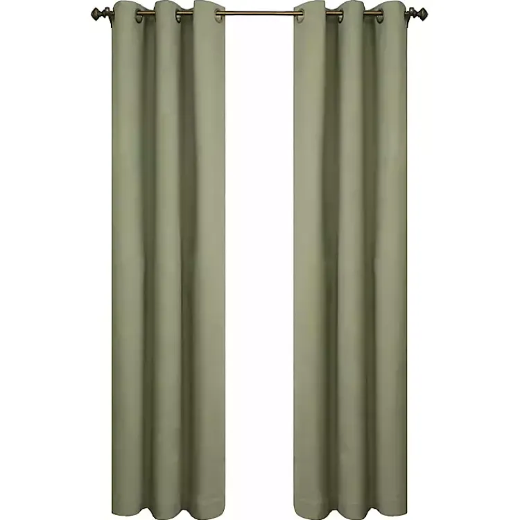 Kirklands Home Sage Room Darkening Curtain Panel Set, 63 in. Green