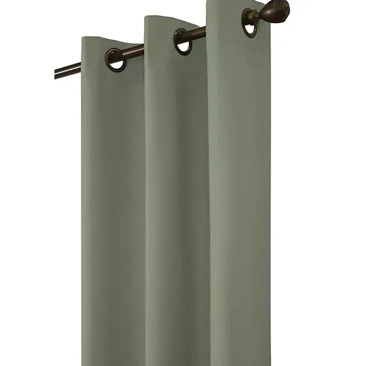 Kirklands Home Sage Room Darkening Curtain Panel Set, 95 in. Green Outlet