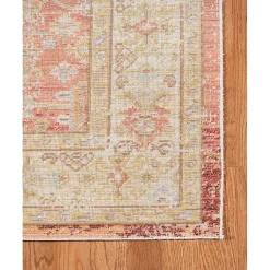 Kirklands Home Salmon Vintage Border Area Rug Best
