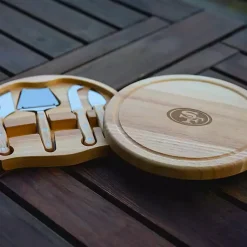 Kirklands Home San Francisco 49ers Cheese Board and Tool Set Tan New