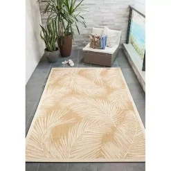 Kirklands Home Sand Cabo Palm Indoor/Outdoor Rug, 4x7 Clearance