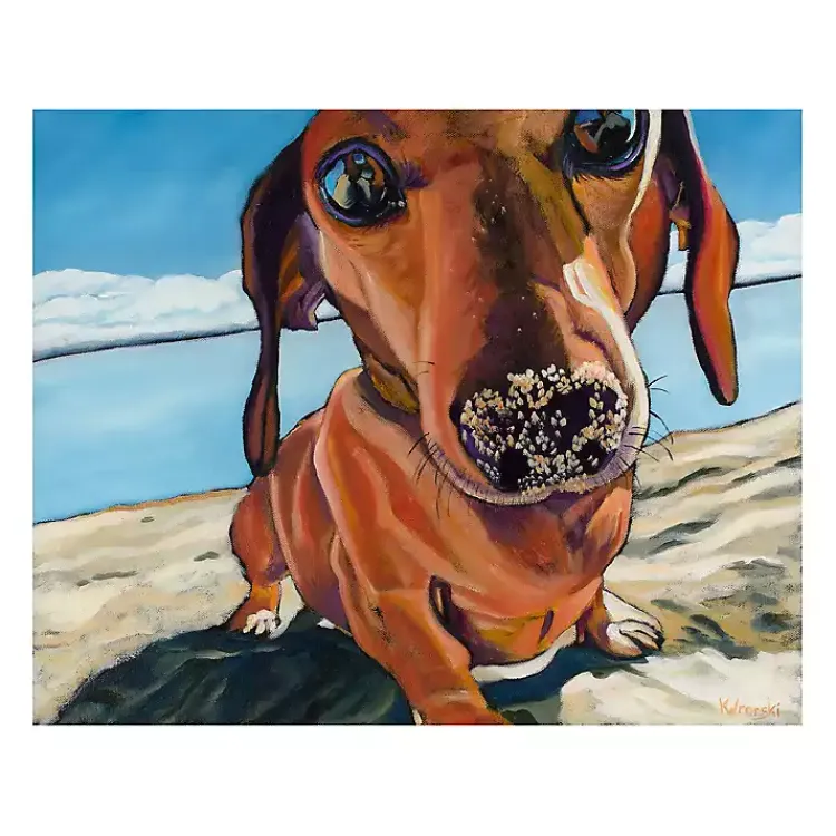 Kirklands Home Sand Dog Giclee Canvas Art Print Best