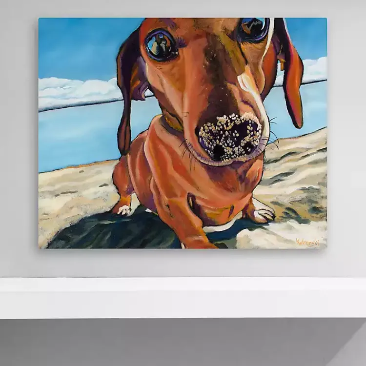 Kirklands Home Sand Dog Giclee Canvas Art Print Best