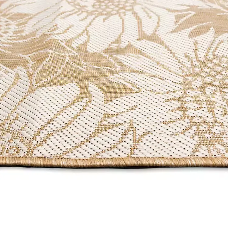 Kirklands Home Sand Floral Blooms Outdoor Area Rug, 7x9 Best