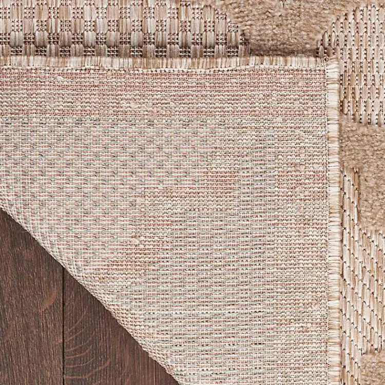 Kirklands Home Sandstone Natural Trellis Outdoor Area Rug, 4x6