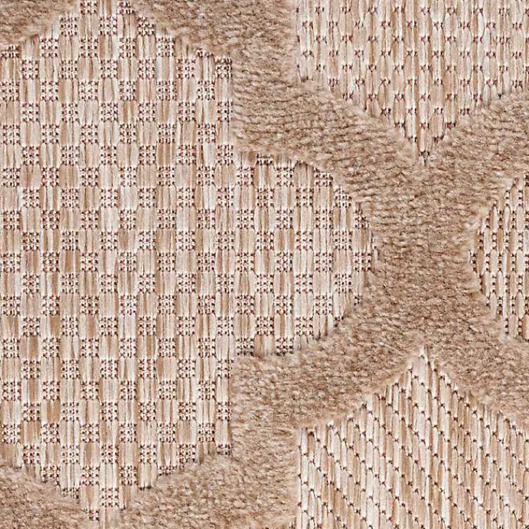 Kirklands Home Sandstone Natural Trellis Outdoor Area Rug, 4x6
