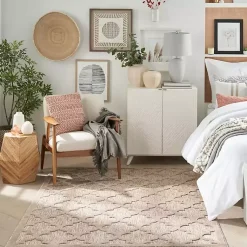 Kirklands Home Sandstone Natural Trellis Outdoor Area Rug, 4x6