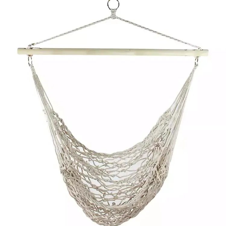 Kirklands Home Sandy Coastal Macrame Hanging Hammock White Discount