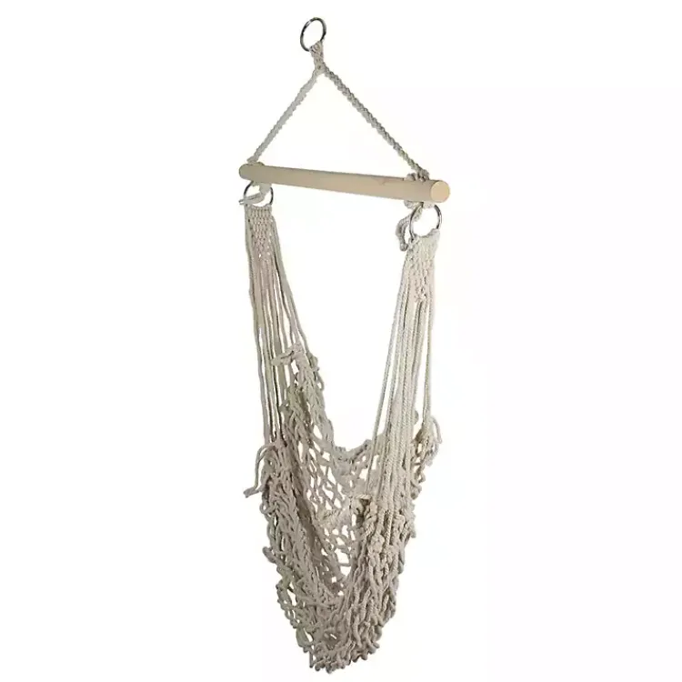 Kirklands Home Sandy Coastal Macrame Hanging Hammock White Discount