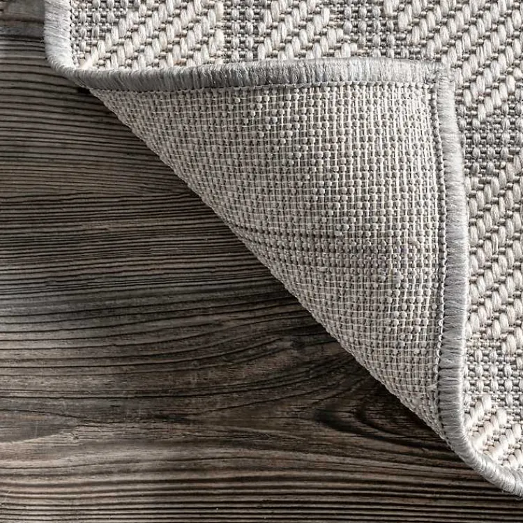 Kirklands Home Sanford Light Geometric Outdoor Rug, 5x8 Gray Clearance