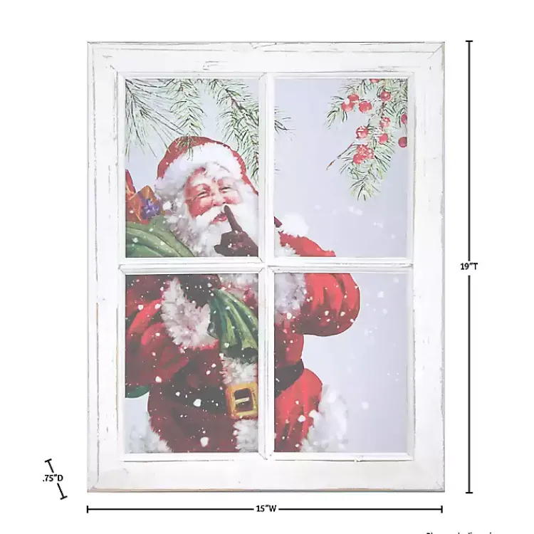 Christmas Art & Wall Decor>Kirklands Home Santa in Window Acrylic Framed Art Print