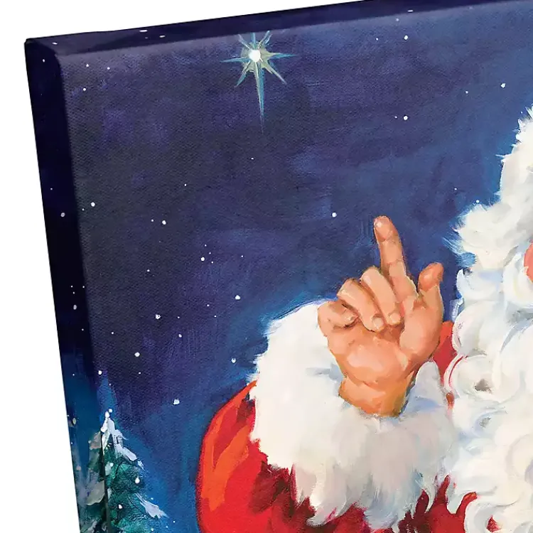 Christmas Art & Wall Decor>Kirklands Home Santa's Lead Reindeer Canvas Art Print