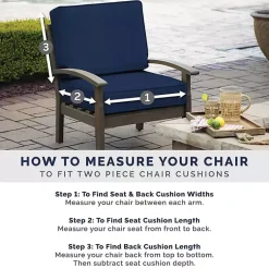 Kirklands Home Sapphire Stripe Outdoor Adirondack Cushion Blue New