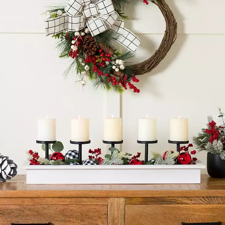 Bowl Filler>Kirklands Home Scarlett Checked Berry Decorative Christmas Filler
