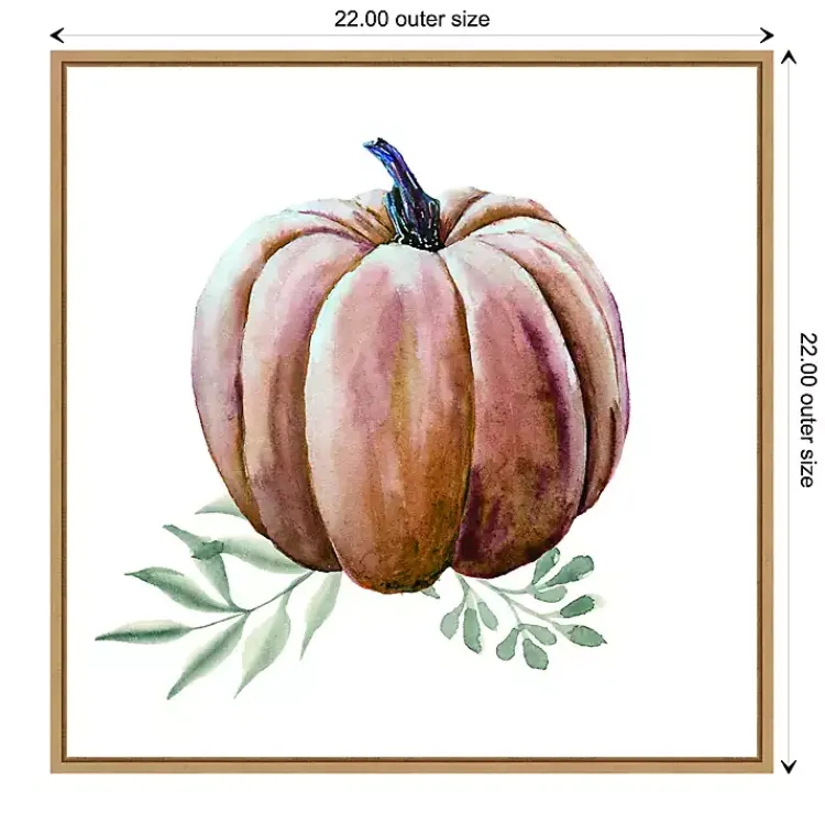 Fall>Kirklands Home Scenic Pumpkin Watercolor Framed Wall Art