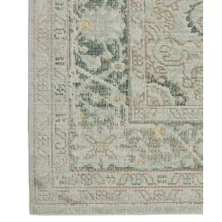 Kirklands Home Sea Vintage Medallion Area Rug, 2x3 Green New