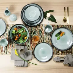 Kirklands Home Seafoam and Onyx Rectangular Serving Platter Online