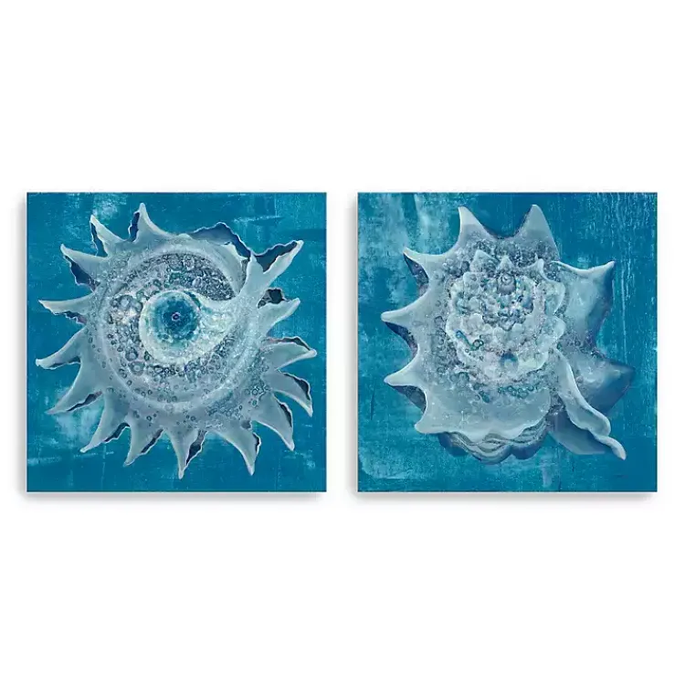 Kirklands Home Seashore Canvas Art Prints, Set of 2 Blue Outlet