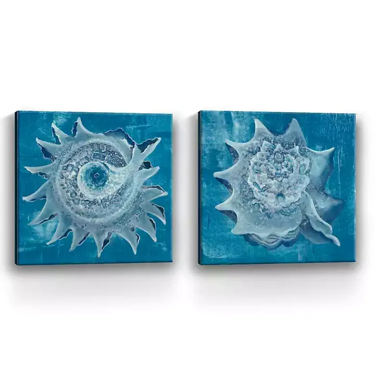 Kirklands Home Seashore Canvas Art Prints, Set of 2 Blue Outlet