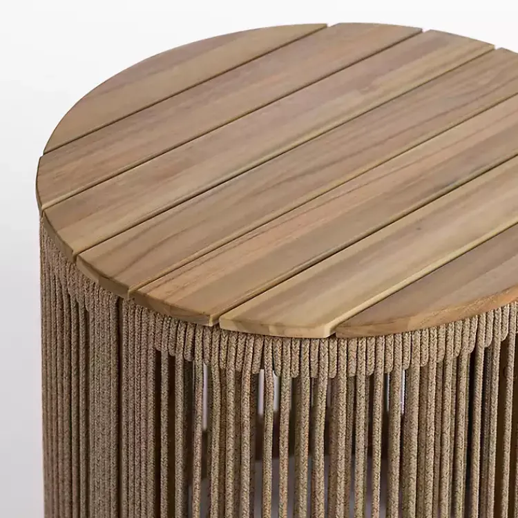 Kirklands Home Seaside Outdoor Accent Table Brown Hot