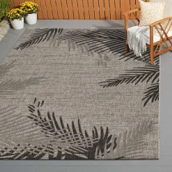 Kirklands Home Shaded Palms Captiva Outdoor Area Rug, 5x7 Sale