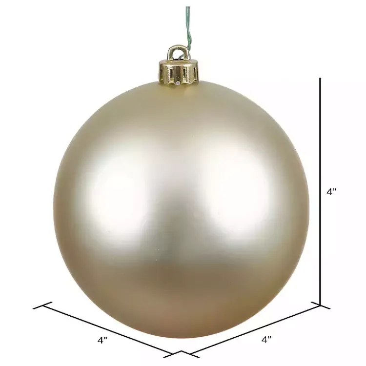 Christmas Ornaments>Kirklands Home Shatterproof Champagne Ball Ornaments, Set of 6 Gold